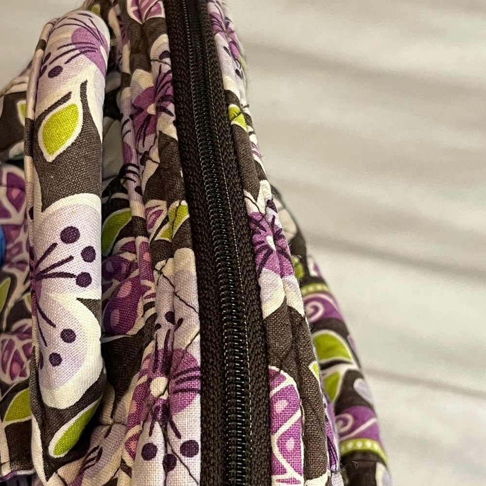 Vera Bradley Discontinued Plum Petal Floral Purple /Green /Black Backpack EUC - Picture 15 of 16